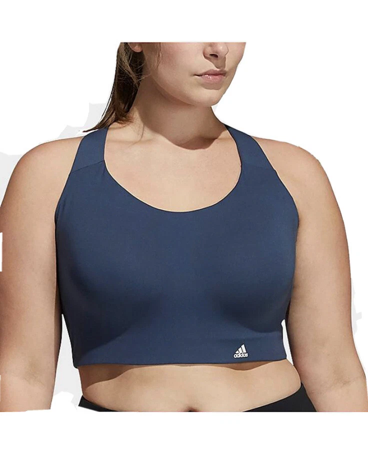 Adidas Blue Solid Cross-back Ultimate Bra Women’s Size 40D Retail $65