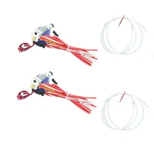 DUAL V6 J-head Bowden Hotend Kit 1.75 mm + 1M Tubing 24V Extruder FREE US Ship