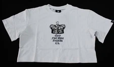 G59 Records Womens Short Sleeve Migraine Cop Top JL3 White Size XS NWT