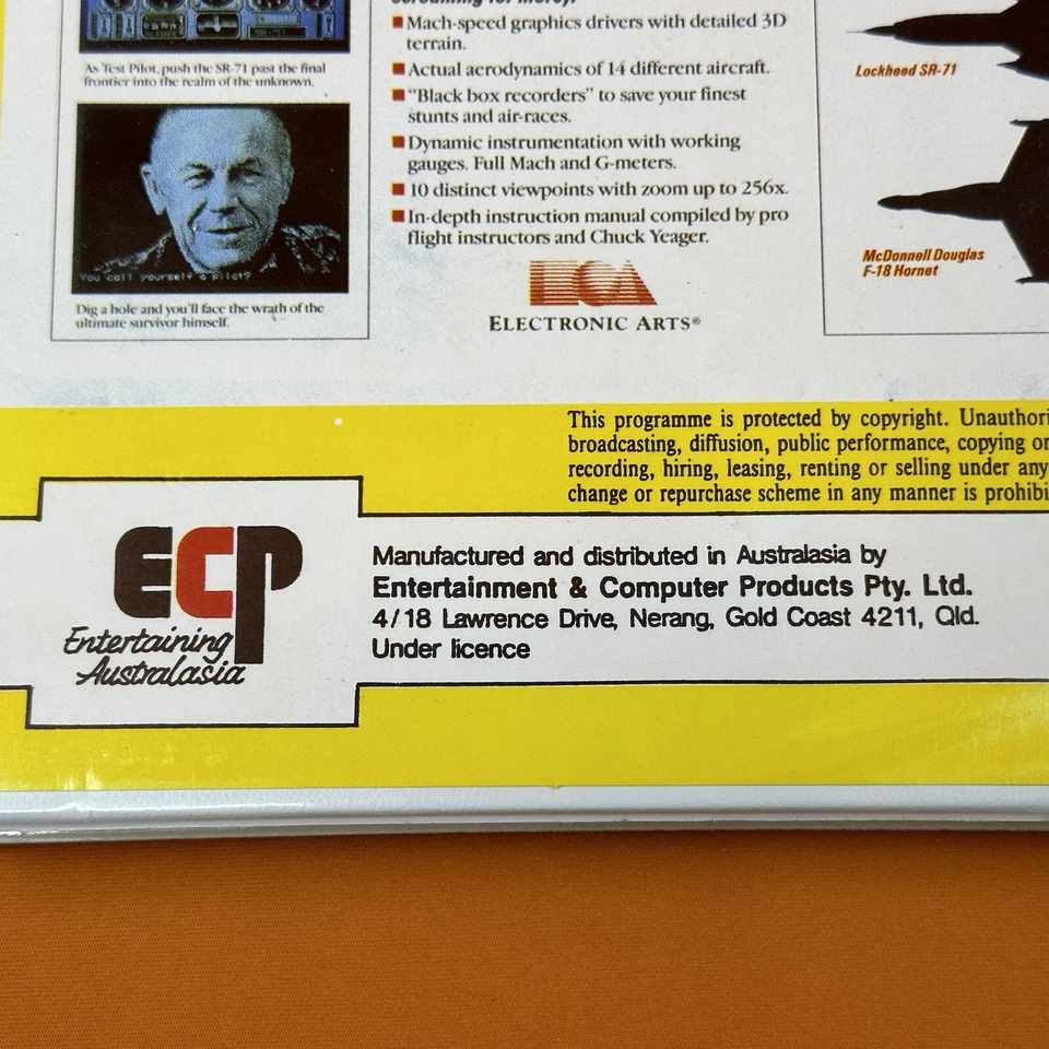 Chuck Yaegar’s Advanced Flight Trainer For Commodore 64 C64 Box Disk Working - Image 3 of 4