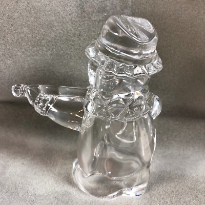 MIKASA Full Lead Crystal Snowman Frosty's Choir Figurine With Violin Germany