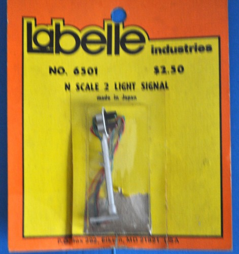 Vintage Labelle N Skala 2-Lichtsignal (getestet) - in geöffneter Blisterpackung Pkg - Bild 6 von 6