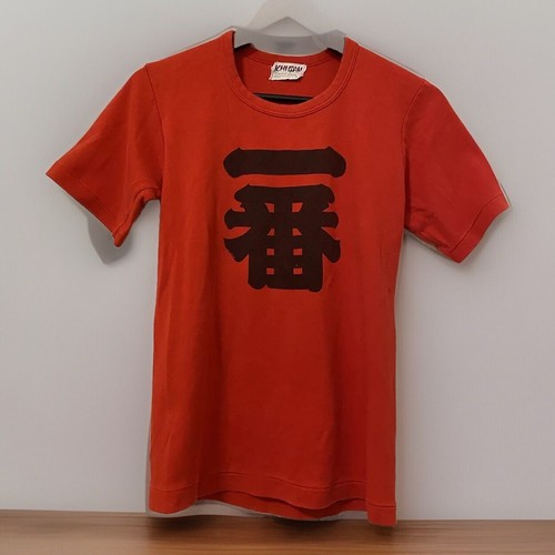 Vtg 80s ORIGINAL JAPANESE ICHIBAN ONE HULK HOGAN RED T-SHIRT SINGLE STITCH #1