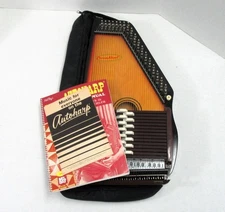 VINTAGE CHROMAHARP AUTOHARP WITH CASE & BOOKS KOREA READ/SEE PHOTOS