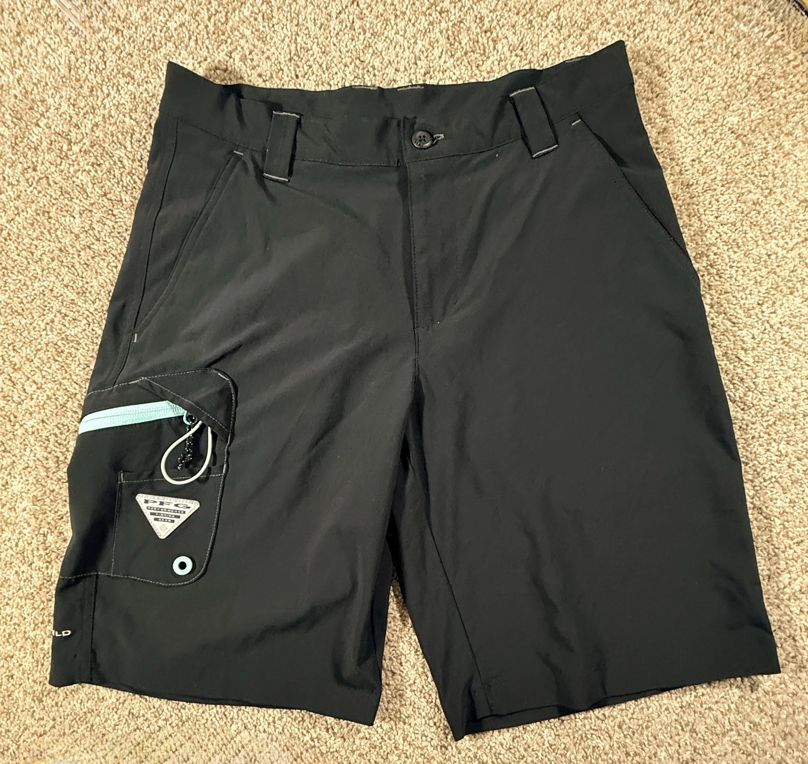 Columbia Men's PGF Terminal Tackle Fishing Shorts Black Size 30W/10L