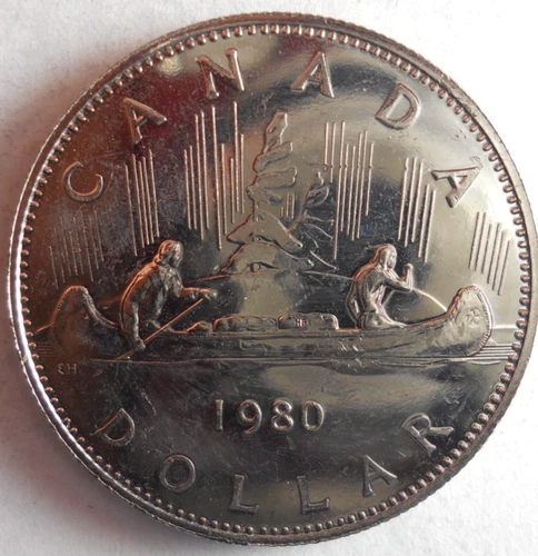 1980 CANADA DOLLAR - AU/UNC - Excellent PROOF LIKE Coin - Lot #A4