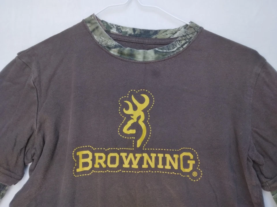 Camiseta Browning Niños Grande Manga Larga Marrón Y Camuflaje Foto 2 de 4