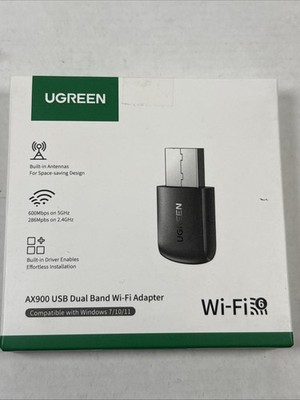 UGREEN AX900 WiFi 6 USB Adapter Dual Band 600Mbps for Windows 10 11 Plug & Play