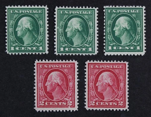 CKStamps: US Stamps Collection Scott#405 406 1c 2c Unused NG