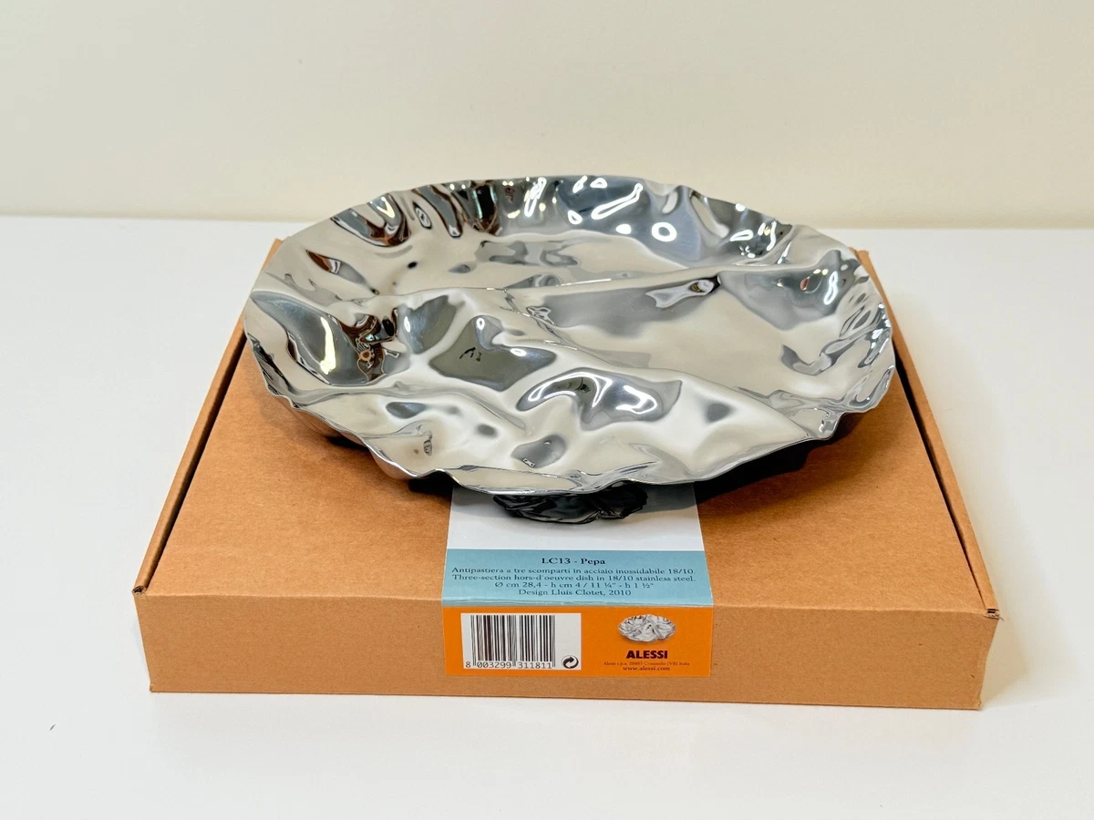 Corbeille Ronde Alessi SG28 Ethno - Acier Inoxydable Brillant, 20 Cm - Neuve