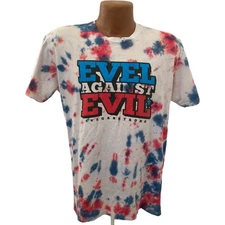 Evel Against Evil T-shirt Mens Large Vegas Strong Tye Dye