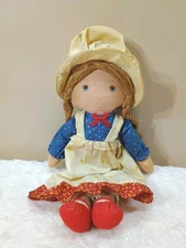 Vtg Holly Hobbie Bicentennial Knickerbocker Stuffed Cloth Rag Doll 12" Toy 1976