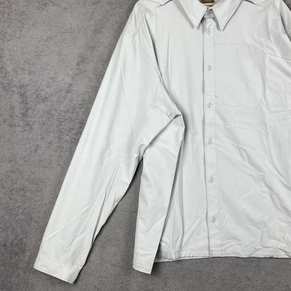 Camisa Nike ACG para Hombres 2XL Gris Claro Manga Larga Con Botones Elastizada Exterior Foto 3 de 4