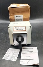 Keymoo 20A Rotary Changeover Switch 3 Position 2 Phase 8 Terminals ON-Off-ON