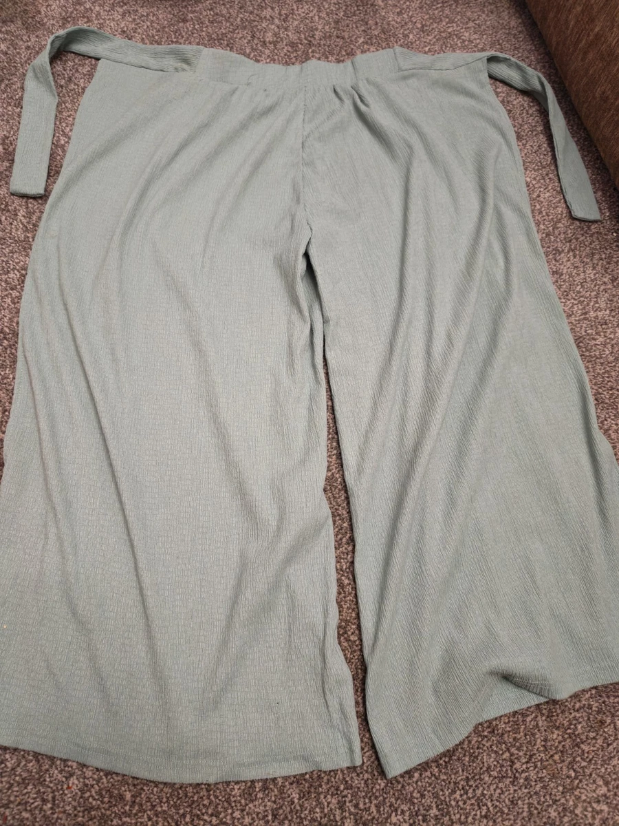 Pantalón verde para niñas con cinturón de 10-12 años