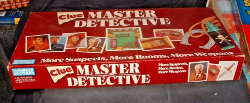 Vintage 1988 CLUE MASTER DETECTIVE Parker Brothers Original Edition COMPLETE