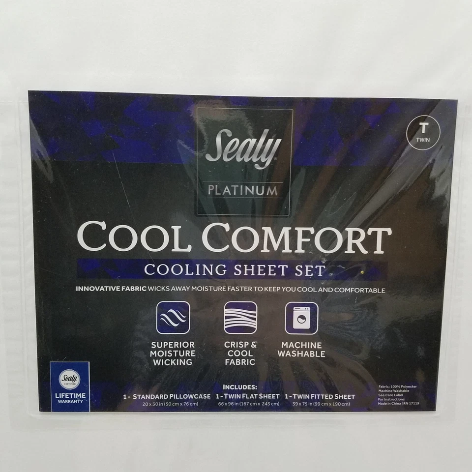 Juego de dos sábanas Sealy Cool Comfort Cool Cool Cool Cool Cool Cool Cool Cool Cool Cool Cool Cool Cool Cool Cool  Foto 2 de 4