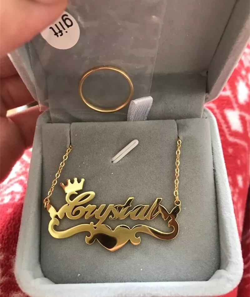 Custom crown hotsell name necklace