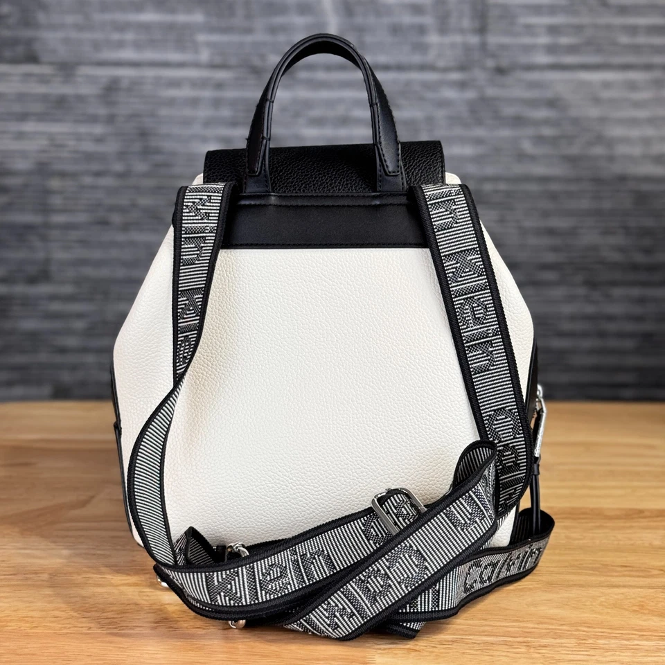 Nuevo Bolso Mochila Calvin Klein Blanco y Negro con Monedero 11"" Regalo para ella Foto 3 de 3