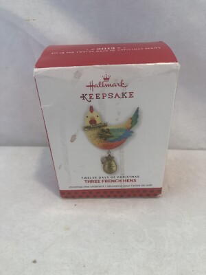 2013 Hallmark Keepsake Ornament Three French Hens Twelve Days of Christmas