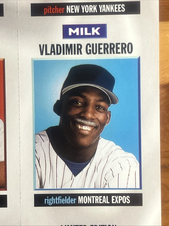 Tarjetas coleccionables Milk Mustache 1997, hoja sin cortar; Alex Rodriguez, Scott Rolen Foto 4 de 4