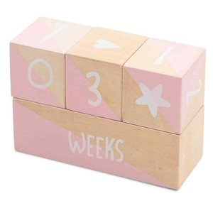 pink wooden blocks