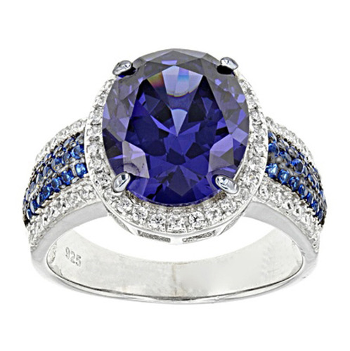 Fashion Party Pattern Vintage Style Elegant Alloy Rhinestone Ring Blue Stone AU - Picture 5 of 9