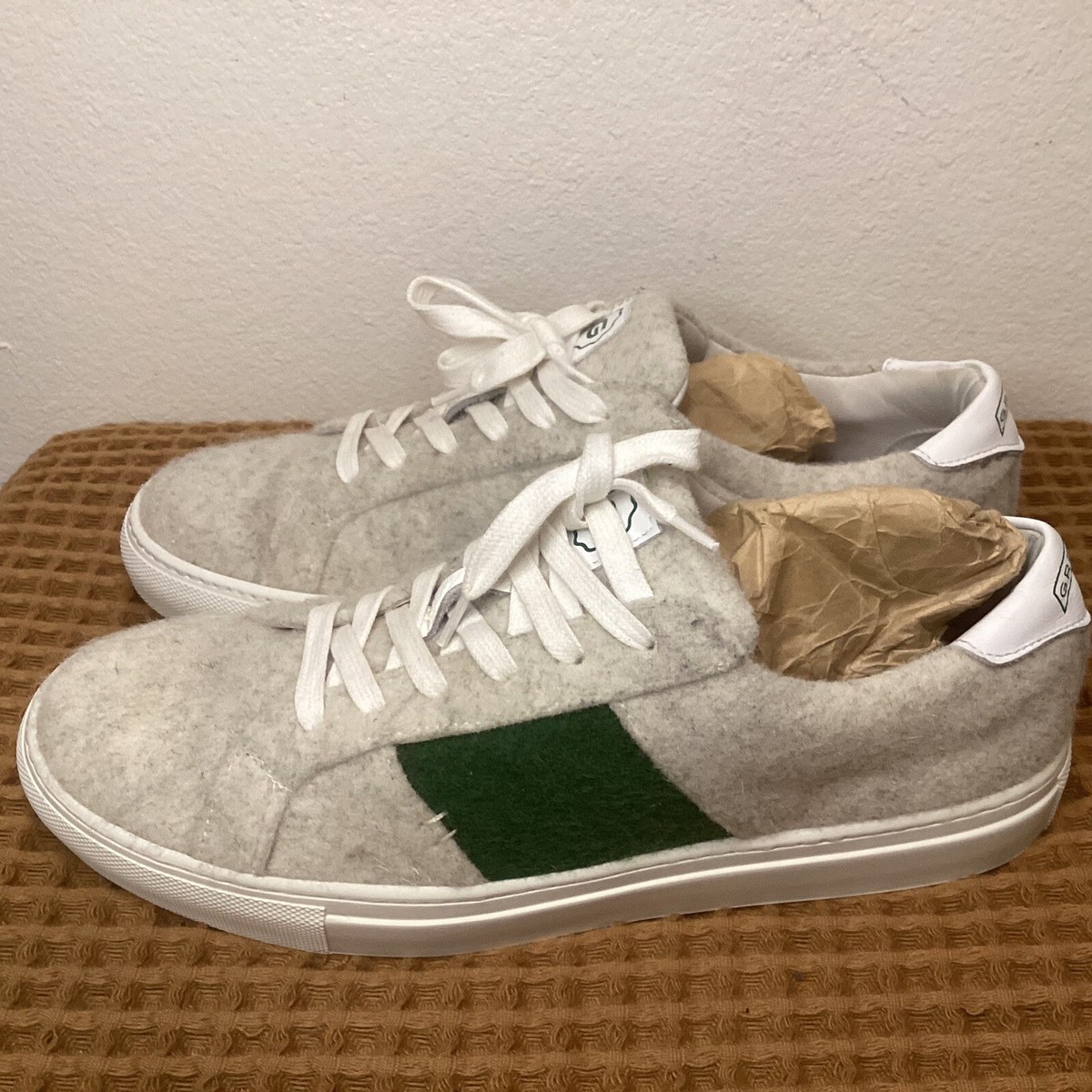 Greats Brooklyn The Royale Mowbray Wool Men Size White Green
