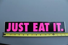 Just Eat It Sports Pink Black Slam Nike Parody 80s VXXLB Vintage Surfing STICKER