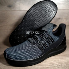 ADIDAS RACER ADAPT SIZE 8.5~12 ALL BLACK Cloudfoam RUNNING TRAINING GYM SHOES