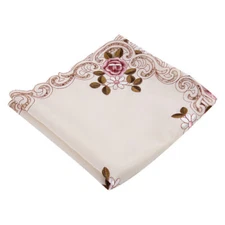 Graceful Tablecloth European Embroidery Table Cover Floral Table Runner