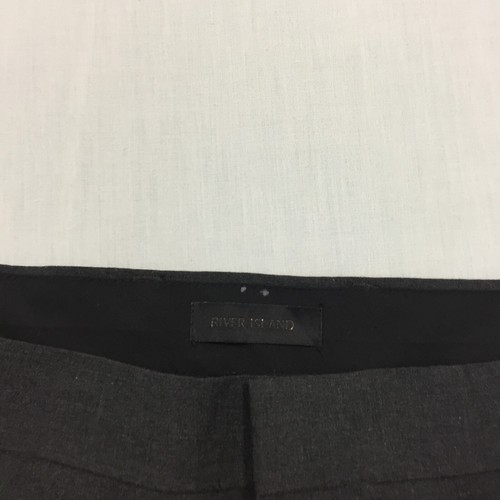 River Island Suit Chino Trousers Mens W48 L32 Straight Fit Grey Polyester Mix - Picture 4 of 11