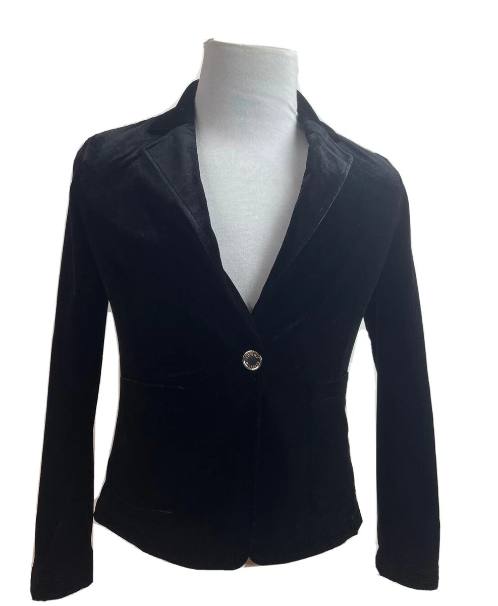 tommy hilfiger black velvet blazer