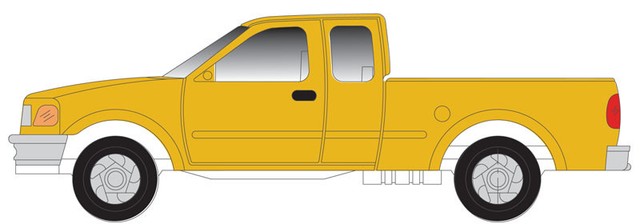 Atlas 60000110 N Mow Yellow Ford 1997 F 150 Pickup Truck