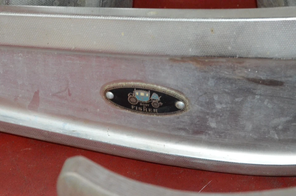 Buick 1958 especial asiento de banco eléctrico delantero cubiertas laterales de aluminio juego de molduras Foto 4 de 4