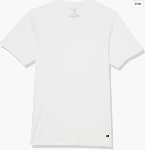 3 TOMMY HILFIGER SLIM FIT ROZMIAR MEDIUM BIAŁE PODKOSZULKI OKRĄGŁY DEKOLT - Zdjęcie 2 z 22