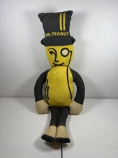 Vintage PLANTERS MR PEANUT Plush Pillow Advertising Rag Doll 1960"s