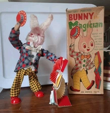 Alps Bunny The Magician/Battery Operated And Box, An Amico Toy. Not Working