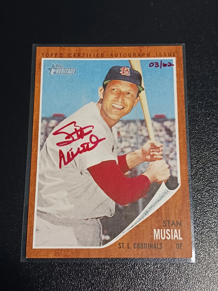Topps Stan Musial Baseball Original Autographed Sports Trading 