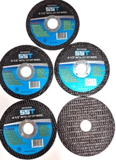 CUT OFF WHEEL DISC 5 PC. 4-1/2" INCH X 7/8" ARBOR X 1/8" THICK FIVE
