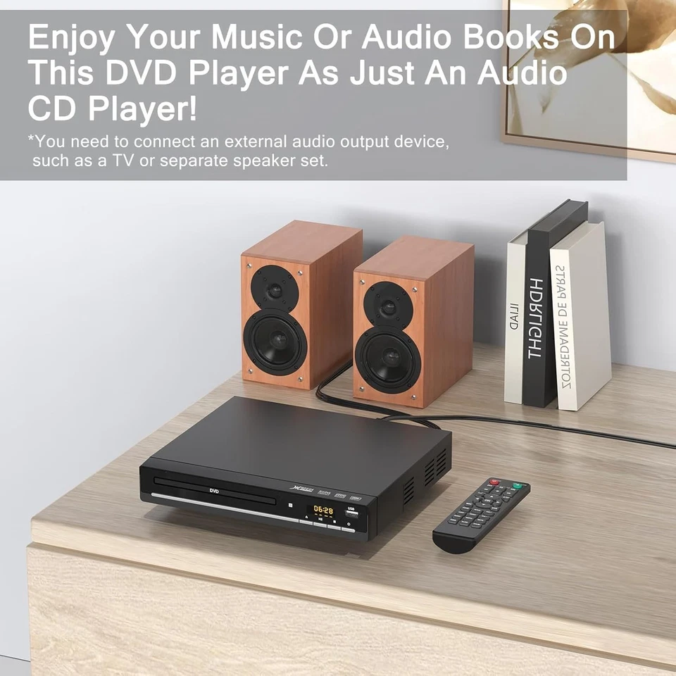 Reproductores de DVD para TV con HDMI, Reproduce todas las regiones y formatos,Reproductor de CD para el hogar,Su Foto 4 de 4