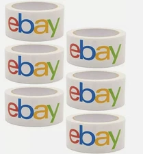 6 Rolls Ebay Branded Packaging tape Shipping Supplies 75 yard x 2" for box seal