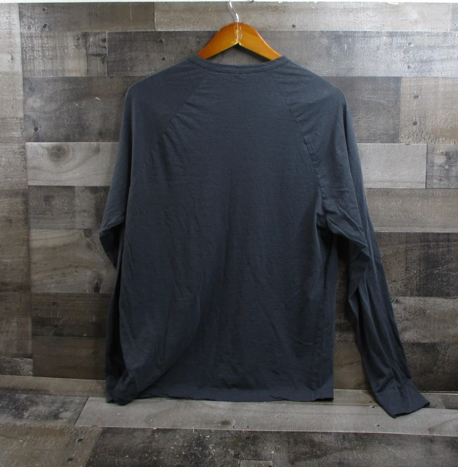 Camisa James Perse Estándar Para Hombre Grande Carbón Manga Larga Crew Hecha en Japón Foto 3 de 4