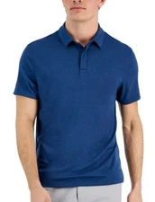 Alfani Polo Shirt Men's Small Blue Performance Stretch Moisture Wicking New