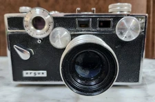 Argus C3 Brick 35mm Camera w 100 mm Tele-Sandmar F 4.5  Lens