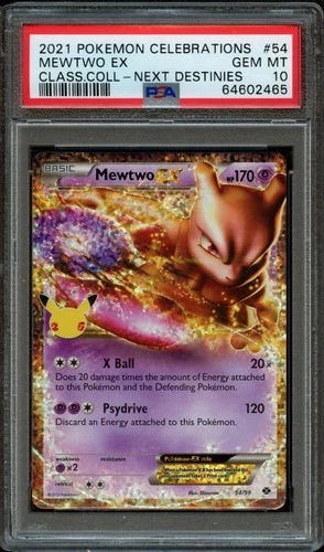 PM - 2021 - POKEMON CELEBRATIONS - #54 - MEWTWO EX - PSA 10 (GEM MINT)