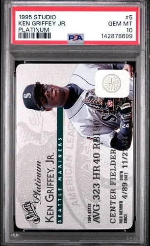 1995 Studio Ken Griffey Jr Platinum #5 PSA 10 Gem Mint