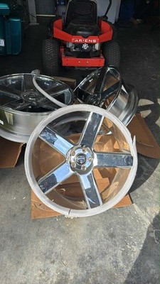 Dub Ballers 24x9 5x120 Chrome Wheels Only 3 Wheels Never Been Mounted Or Used