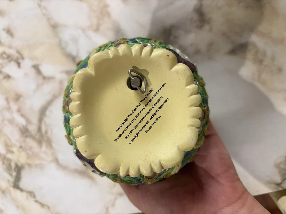 Caja de música vintage 1951 Walt Disney Tinker Bell edición "¡Puedes volar!" *usada Foto 3 de 4