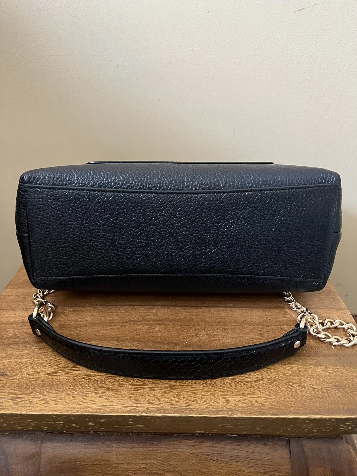 Borsa a tracolla Coach nuova con etichette Tammie in pelle ciottolata nera C7945